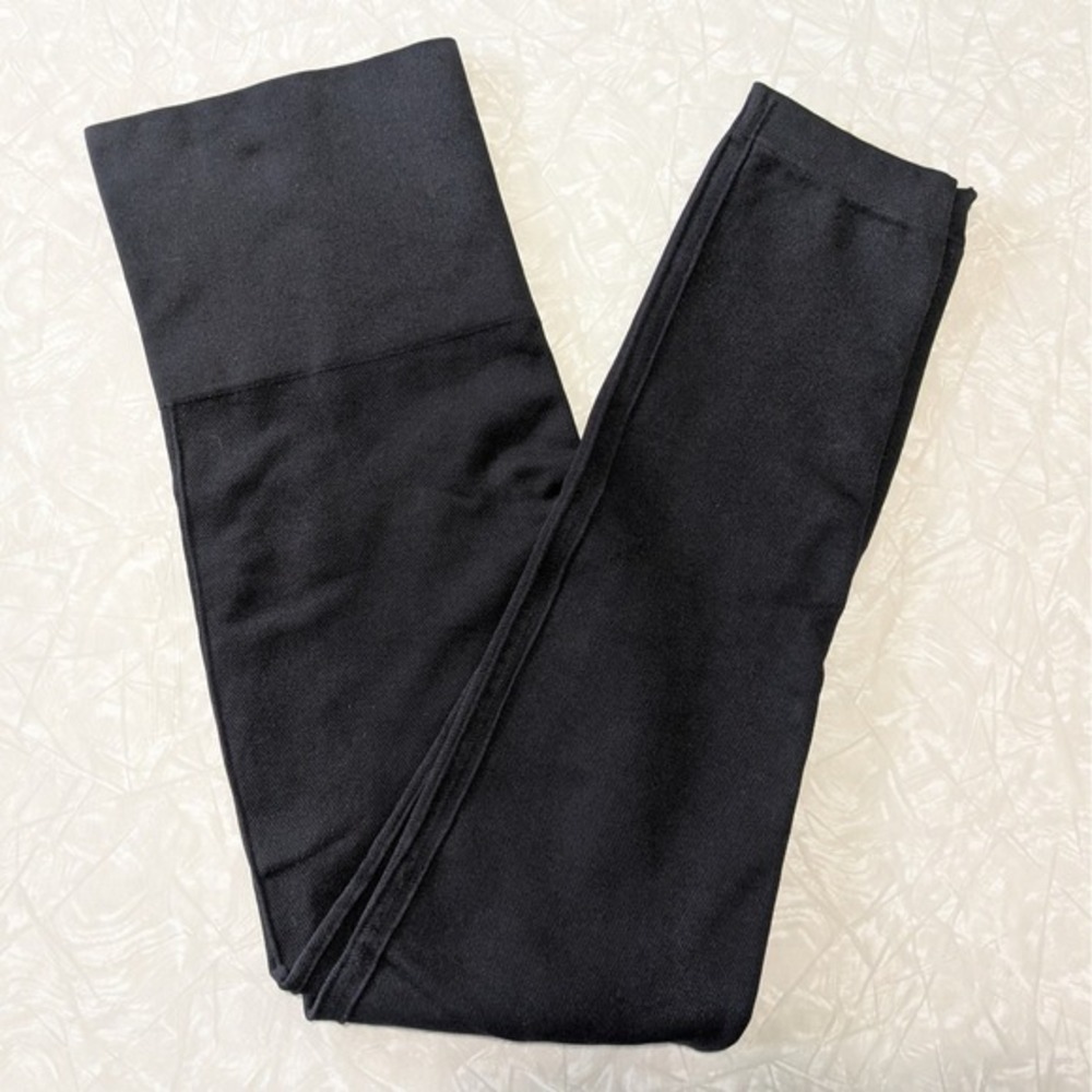 Spanx‎ Look At Me Now Seamless Leggings Black High Waist Tummy Control Womens M